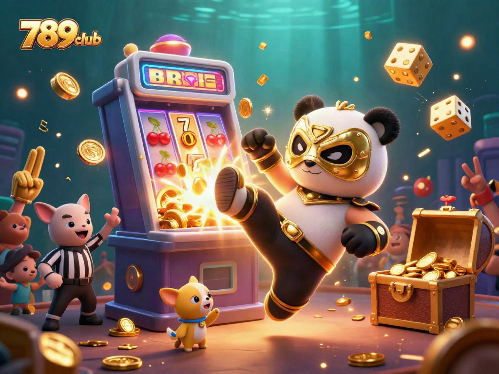 Experience thrilling gameplay at 789club with cartoon animals celebrating a jackpot win!