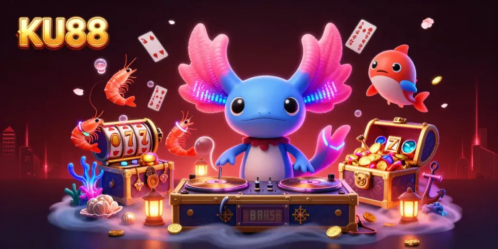 Experience thrilling gameplay at KU88 with dynamic 3D characters and vibrant casino elements.