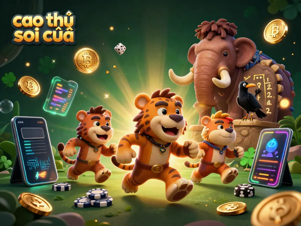 Experience cao thủ soi cầu with a thrilling prehistoric casino scene featuring dynamic characters and vibrant casino elements.