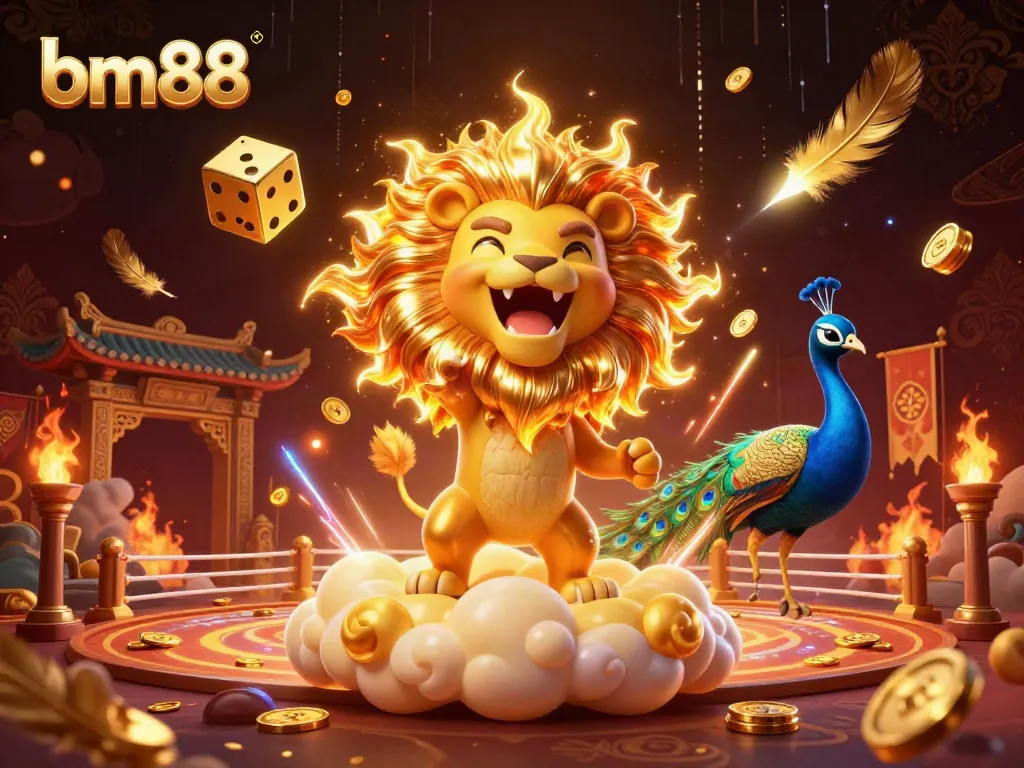 Bettors engage with vibrant bm88 gaming action in a luxurious casino scene.