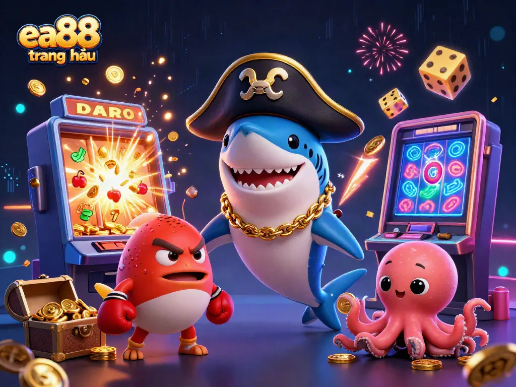 Experience the thrill of gaming at ea88 trang chủ with exciting characters and vibrant casino elements.