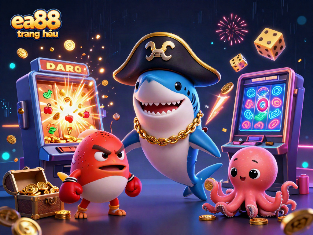 Experience the thrill of gaming at ea88 trang chủ with exciting characters and vibrant casino elements.