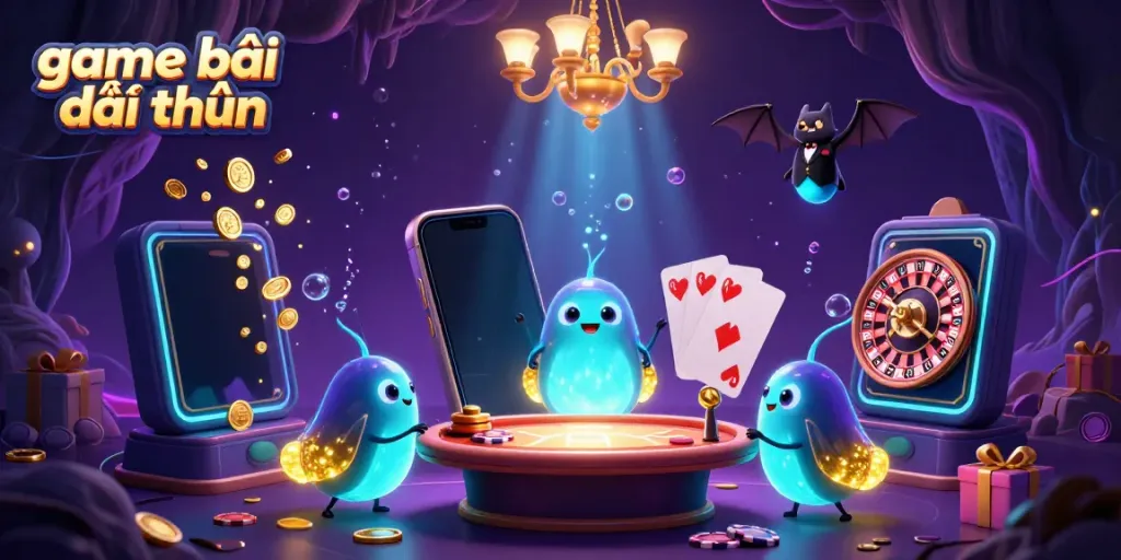 Enjoy immersive gameplay with bioluminescent glowworms in this game bài đổi thưởng illustration.