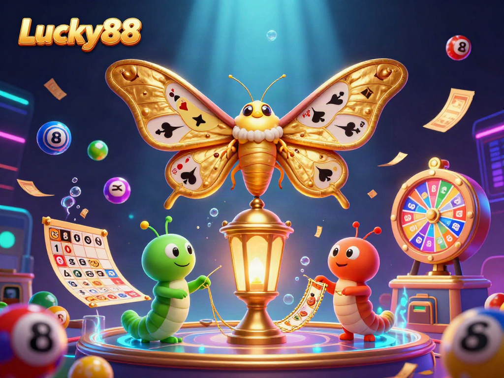 Engage in thrilling gameplay at Lucky88 with vibrant casino-themed imagery.