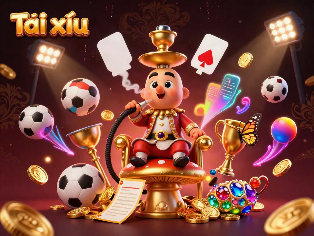Experience the thrill of Tài xỉu with dynamic casino elements and a vibrant 3D scene.