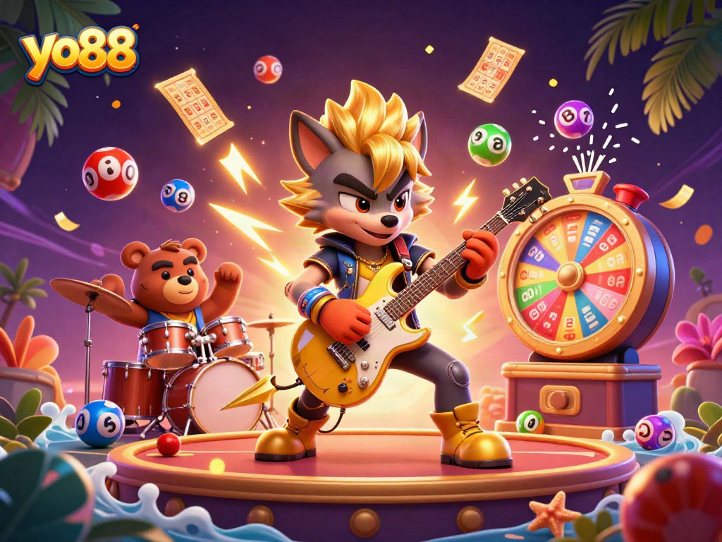 Experience thrilling yo88 action with vibrant slots and magical casino elements in a dynamic scene.