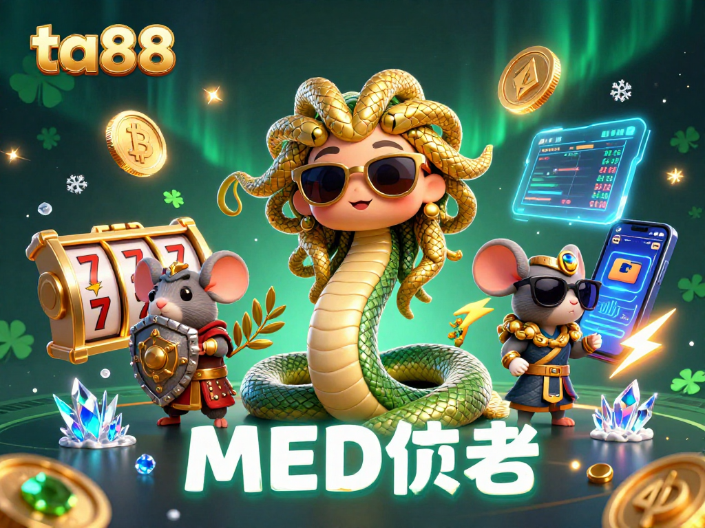 Experience thrilling gaming with ta88's vibrant characters and crypto-inspired casino scene.